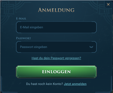 Sichere Anmeldemaske Slotuna Casino